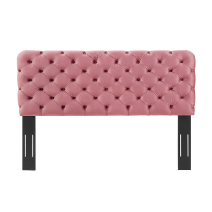 Bed | CasaFoyer Lizzy Tufted Performance Velvet Full/Queen Headboard | Elegant & Comfortable Bed Backdrop | Diamond-Patterned Deep Button Tufting | Stain-Resistant & Adjustable | casafoyer.myshopify.com
