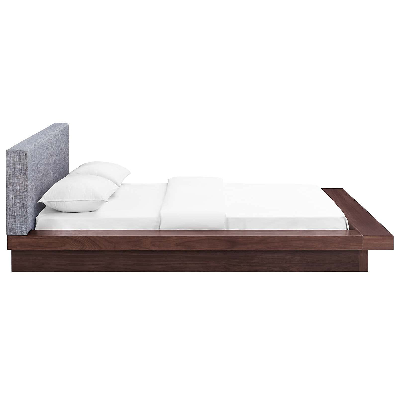 Bed | CasaFoyer Freja Queen Platform Bed | Durable Cappuccino Veneer | Foam-Padded Headboard | Slatted Support System | Upgrade Your Bedroom Decor | casafoyer.myshopify.com