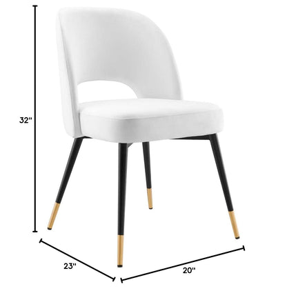 home office desk chairs | CasaFoyer Rouse Dining Side Chair | Modern Design | Comfortable Foam Padding | Stain-Resistant Velvet Upholstery | Bentwood Construction | Matte Black Stainless Steel Legs | casafoyer.myshopify.com
