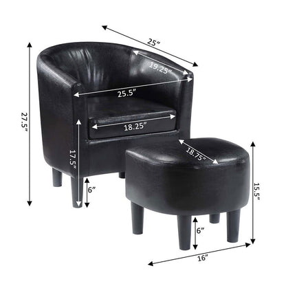 Chair | Take a Seat Churchill Accent Chair with Ottoman | Ultimate Comfort & Style | Durable Poplar Plywood Frame | High-Density Foam Cushion | Removable Fabric Lining | Easy Assembly | By CasaFoyer | casafoyer.myshopify.com