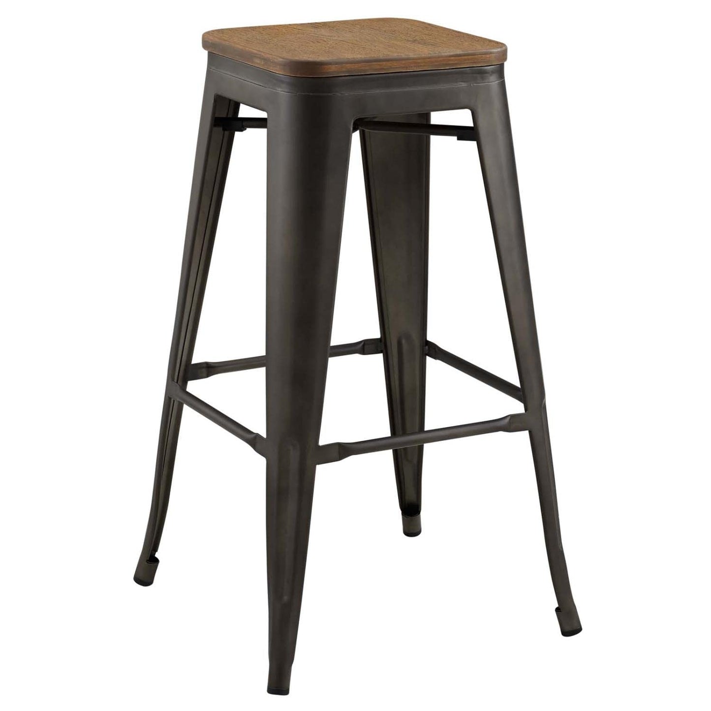barstools | CasaFoyer Promenade Bamboo & Metal Bar Stool | Vintage Steel Finish | Industrial Modern Aesthetics | Exceptional Quality | Versatile & Eye-Catching | Includes 1 Stool | casafoyer.myshopify.com