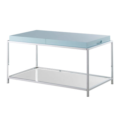 TABLE | Palm Beach Coffee Table with Shelf | Removable Trays | Modern Design | Tempered Glass Shelves | Reversible Trays | Ergode | casafoyer.myshopify.com