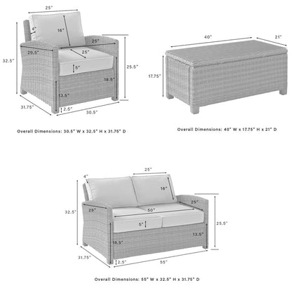 Chair | CasaFoyers Bradenton Collection | Exquisite All-Weather Wicker Outdoor Seating Set | Loveseat, Arm Chair & Glass Top Table | Durable & UV-Resistant Cushions | casafoyer.myshopify.com