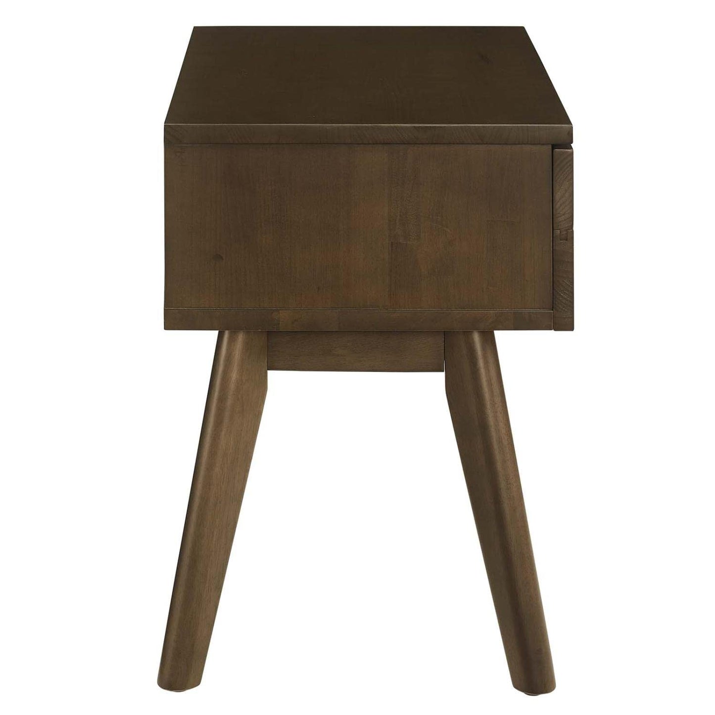 TABLE | CasaFoyer Everly Wood Nightstand | Mid-Century Design | Solid Hardwood | Cocoa Walnut Veneer | Generous Drawer | Sleek & Elegant | casafoyer.myshopify.com