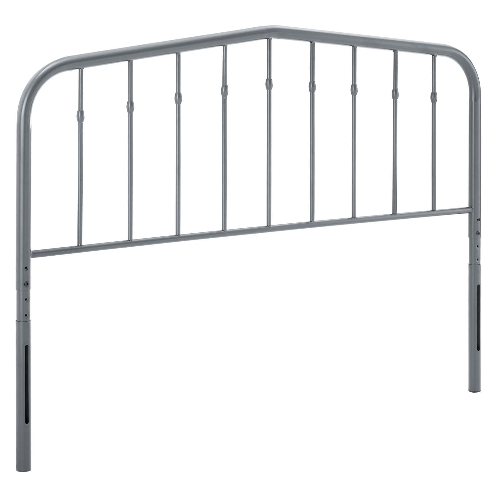 headboards | CasaFoyer Lennon Metal King Headboard | Modern Farmhouse Design | Durable Iron Construction | Height-Adjustable | Gray | casafoyer.myshopify.com