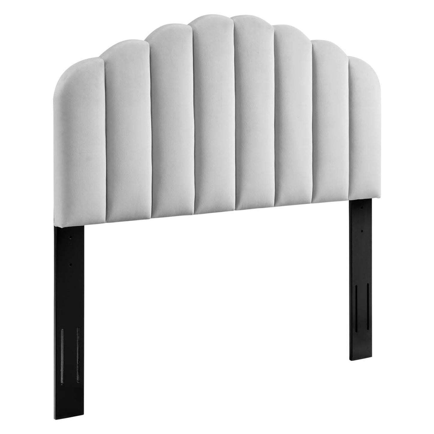 headboards | CasaFoyer Veronique Channel Tufted Scalloped Performance Velvet King/California King Headboard | Timeless Vintage Glamour | Stain-Resistant Upholstery | Adjustable Height | Elegant Design | casafoyer.myshopify.com