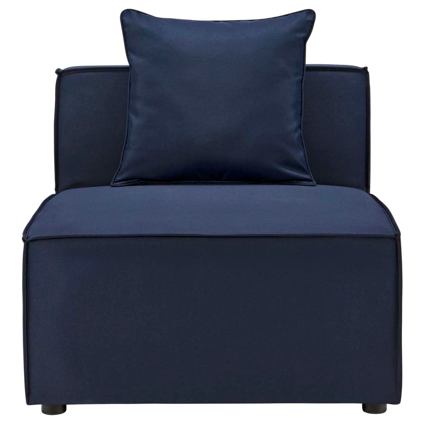 sofas | CasaFoyer Outdoor Patio Saybrook Upholstered Sectional Sofa Armless Chair | Comfortable & Contemporary Design | Weather-Resistant & UV-Protected | Navy Blue | casafoyer.myshopify.com