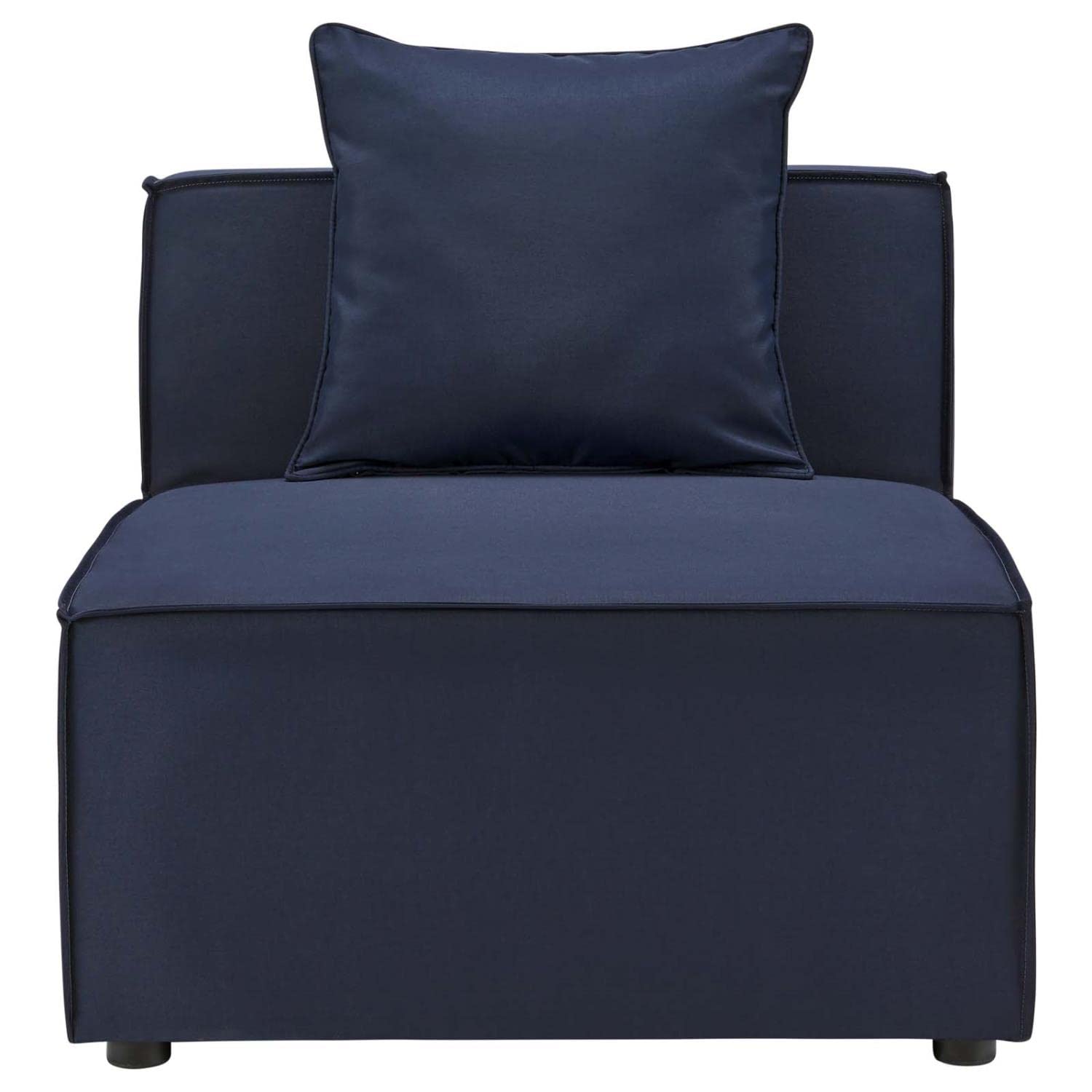 sofas | CasaFoyer Outdoor Patio Saybrook Upholstered Sectional Sofa Armless Chair | Comfortable & Contemporary Design | Weather-Resistant & UV-Protected | Navy Blue | casafoyer.myshopify.com