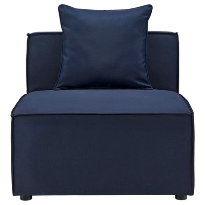 sofas | CasaFoyer Outdoor Patio Saybrook Upholstered Sectional Sofa Armless Chair | Comfortable & Contemporary Design | Weather-Resistant & UV-Protected | Navy Blue | casafoyer.myshopify.com