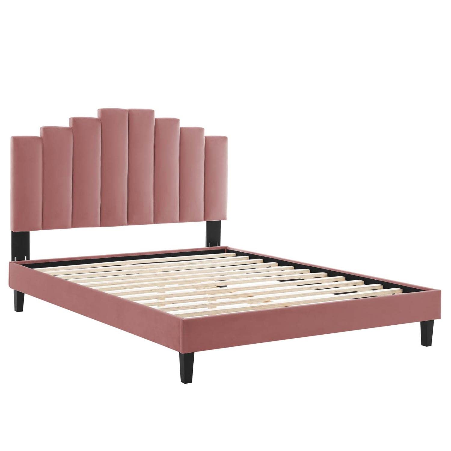 adjustable bed bases | CasaFoyer Elise Performance Velvet King Platform Bed | Opulent Elegance | Art Deco Style | Stain-Resistant | Memory Foam Compatible | 800 lbs Weight Capacity | casafoyer.myshopify.com
