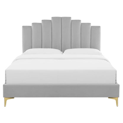 adjustable bed bases | CasaFoyer Elise Performance Velvet Twin Platform Bed | Art Deco Style | Channel Tufting | Gold Metal Legs | Stain-Resistant Velvet | Foam Padding | Sturdy Support | Easy Assembly | casafoyer.myshopify.com