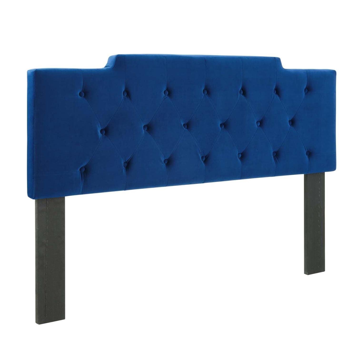 Bed | CasaFoyer Juliet Tufted Performance Velvet Twin Headboard | Vintage Elegance | Diamond Button Tufting | Plush Padding | Navy | casafoyer.myshopify.com