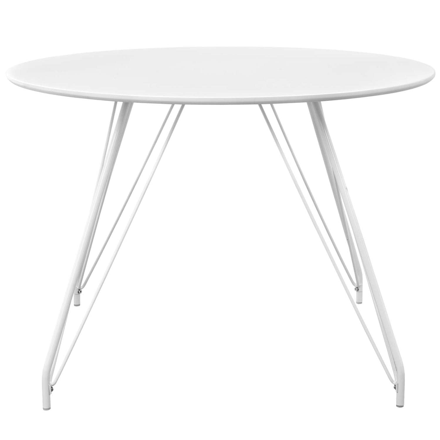 childrens table and chair sets | CasaFoyer Satellite Dining Table | Retro Modern Design | White MDF Laminate Top | Steel Hairpin Legs | Non-Marking Foot Caps | Contemporary Aesthetic | casafoyer.myshopify.com