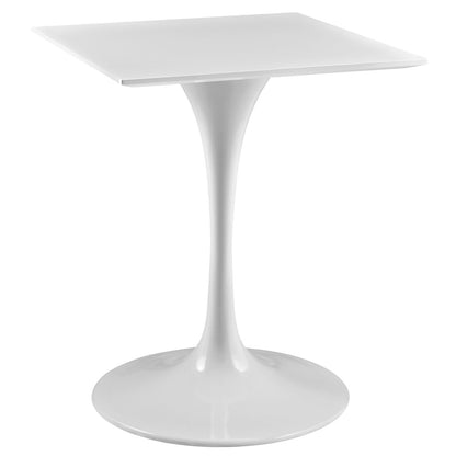 Dining Table | Lippa 24 Square White Top Dining Table | Timeless Modern Design | Metal Tapered Base | Chip-Resistant Finish | casafoyer.myshopify.com