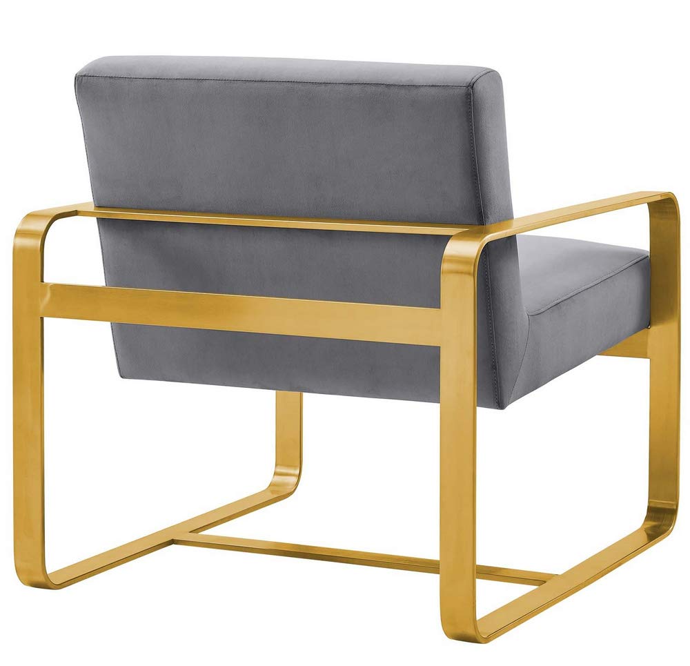 home office desk chairs | CasaFoyer Astute Performance Velvet Armchair | Modern Elegance | Stain-Resistant Upholstery | Gold Stainless Steel Frame | 330 lbs Weight Capacity | casafoyer.myshopify.com