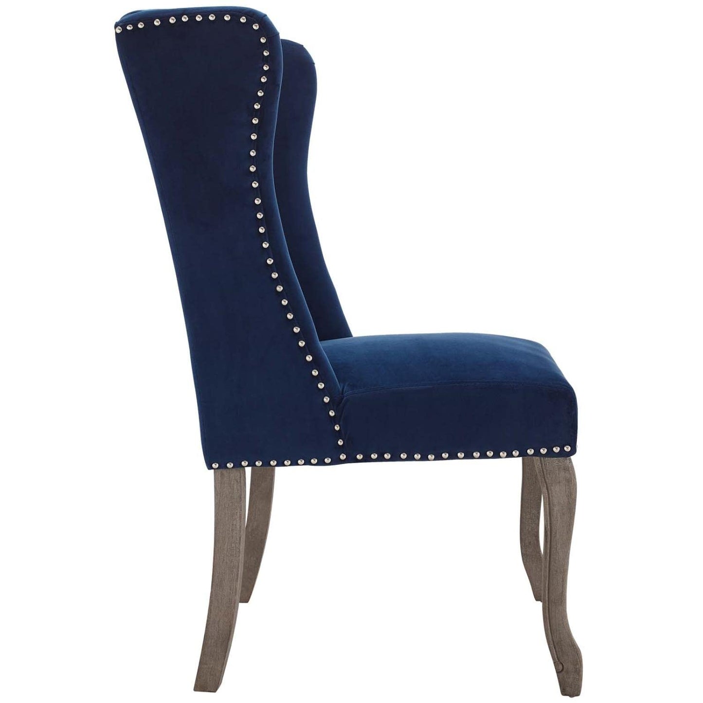 home office desk chairs | CasaFoyer Apprise Performance Velvet Dining Side Chair Set of 2 | French-Inspired Elegance | Vintage Allure | Tufted Design | Nailhead Trim | Weathered Wood Legs | Stain-Resistant Upholstery | Comfortable & Durable | casafoyer.myshopify.com