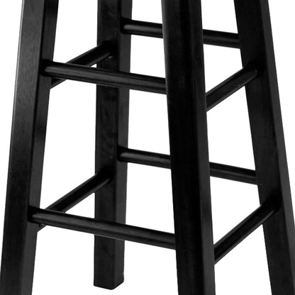 barstools | CasaFoyer  Wood Pacey Counter Stools - Set of 2 | Black | Solid Wood | 24.4 Height | Modern Design | Space-saving | No Assembly | casafoyer.myshopify.com
