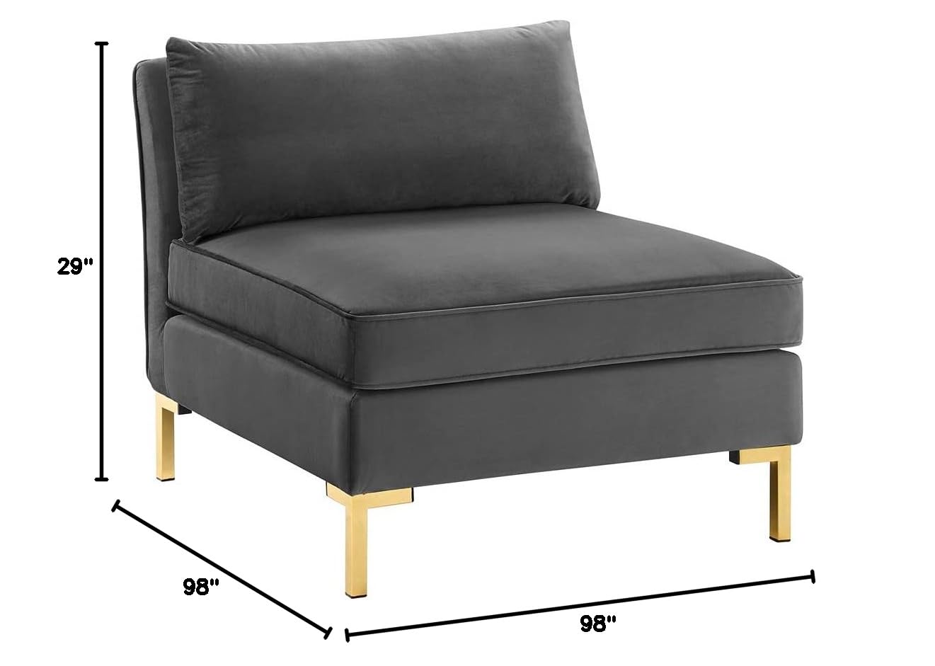 kitchen and dining room sets | CasaFoyer Ardent Performance Velvet 5-Piece Sectional Sofa | Vintage Modern Glam Deco Style | Stain-Resistant | Ultimate Comfort | Gold Metal Legs | Gray | casafoyer.myshopify.com
