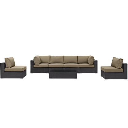 kitchen and dining room sets | CasaFoyer Convene Outdoor Sectional Set | Durable Rattan Weave | Weather-Resistant Cushions | 7-Piece Patio Furniture | casafoyer.myshopify.com