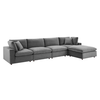 kitchen and dining room sets | CasaFoyer Commix Sectional Sofa | Luxurious & Inviting | Stain-Resistant Velvet | Solid Wood Construction | Foam Padded Cushions | Gray | casafoyer.myshopify.com