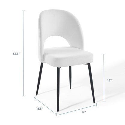 Dining Table | Rouse Upholstered Fabric Dining Side Chair | Stylish & Comfortable | Densely Padded Foam | Soft Fabric Upholstery | Durable Bentwood | Matte Black Stainless Steel Legs | Open Back Design | 331 lbs Weight Capacity | casafoyer.myshopify.com