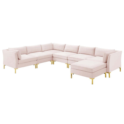 kitchen and dining room sets | CasaFoyer Ardent Performance Velvet 7-Piece Sectional Sofa | Vintage Modern & Glam Deco Style | Stain-Resistant Upholstery | Versatile Design | Premium Seating | Gold Metal Legs | Floor Protection | 440 lbs Weight Capacity | casafoyer.myshopify.com