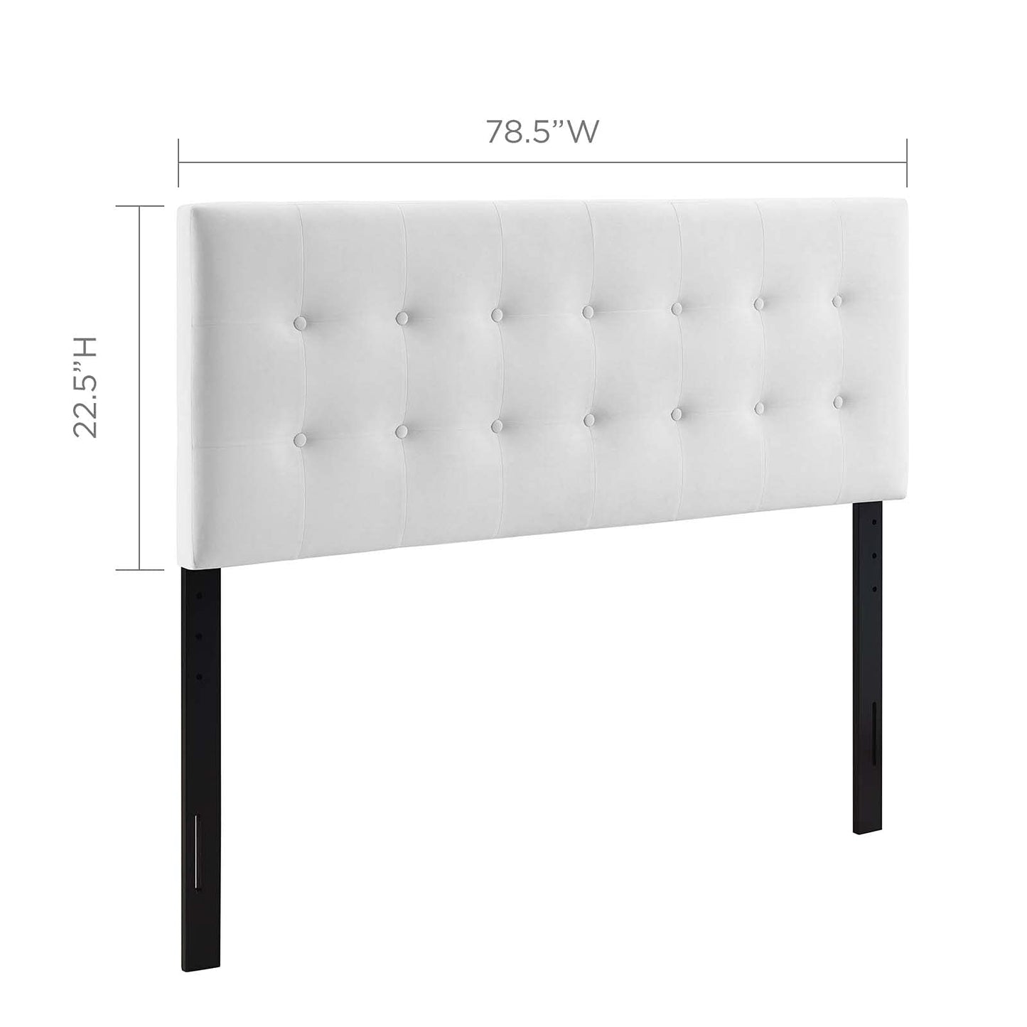 Bed | CasaFoyer Emily Performance Velvet Biscuit Tufted King Headboard | Timeless Charm | Luxurious Feel | Vintage Glamour | Stain-Resistant | Adjustable Height | White | casafoyer.myshopify.com