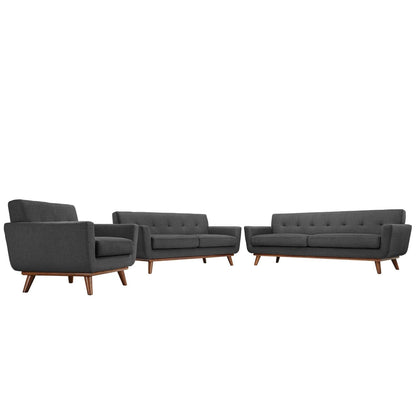kitchen and dining room sets | CasaFoyer Engage Upholstered Fabric Button Tufted Sofa Furniture Set | Comfortable Lounging Experience | Cherry Legs | Armchair, Loveseat, and Sofa | Stylish & Sturdy | Perfect Addition to Your Home | casafoyer.myshopify.com