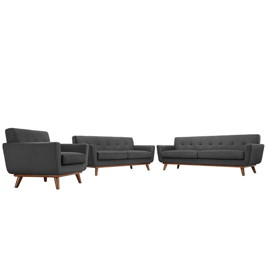 kitchen and dining room sets | CasaFoyer Engage Upholstered Fabric Button Tufted Sofa Furniture Set | Comfortable Lounging Experience | Cherry Legs | Armchair, Loveseat, and Sofa | Stylish & Sturdy | Perfect Addition to Your Home | casafoyer.myshopify.com