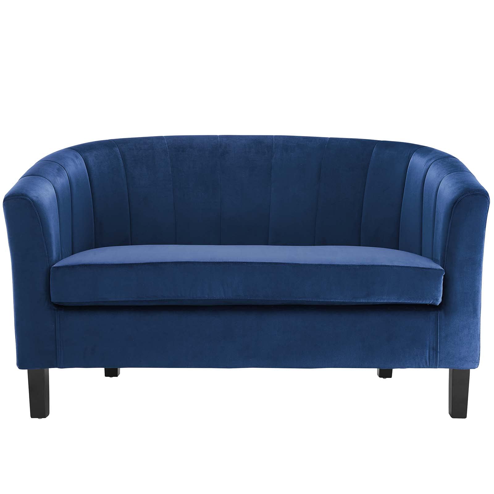 sofas | CasaFoyer Prospect Performance Velvet Loveseat | Modern Barrel Back Design | Stain-Resistant Upholstery | Chic Channel Tufting | Retro Modern Elements | Ultimate Comfort | 331 lbs Weight Capacity | casafoyer.myshopify.com