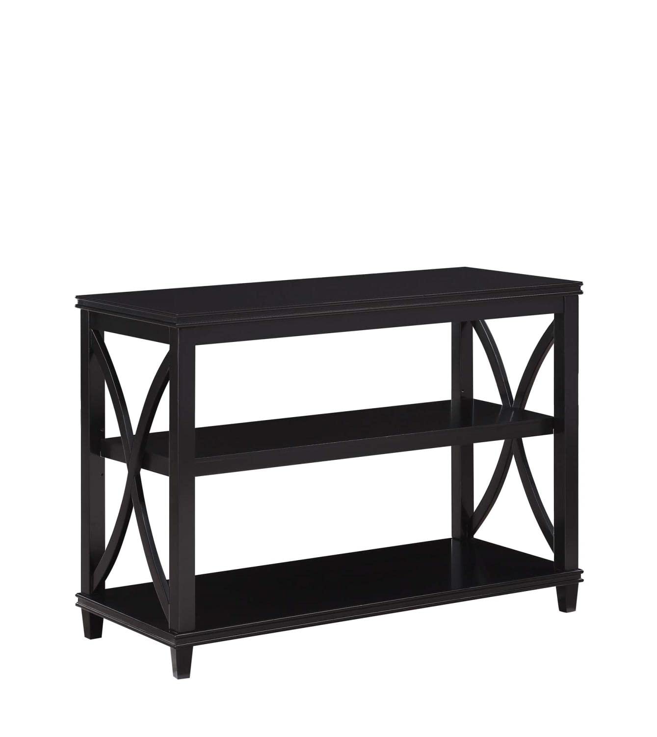 TABLE | Ergode Florence Console Table with Shelves | Elegant Design | Durable Rubberwood Construction | Oak Veneer | Various Finishes | Showcase Decor | Part of Florence Collection | casafoyer.myshopify.com