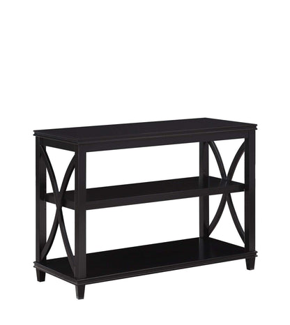 TABLE | Ergode Florence Console Table with Shelves | Elegant Design | Durable Rubberwood Construction | Oak Veneer | Various Finishes | Showcase Decor | Part of Florence Collection | casafoyer.myshopify.com