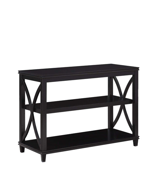 TABLE | Ergode Florence Console Table with Shelves | Elegant Design | Durable Rubberwood Construction | Oak Veneer | Various Finishes | Showcase Decor | Part of Florence Collection | casafoyer.myshopify.com
