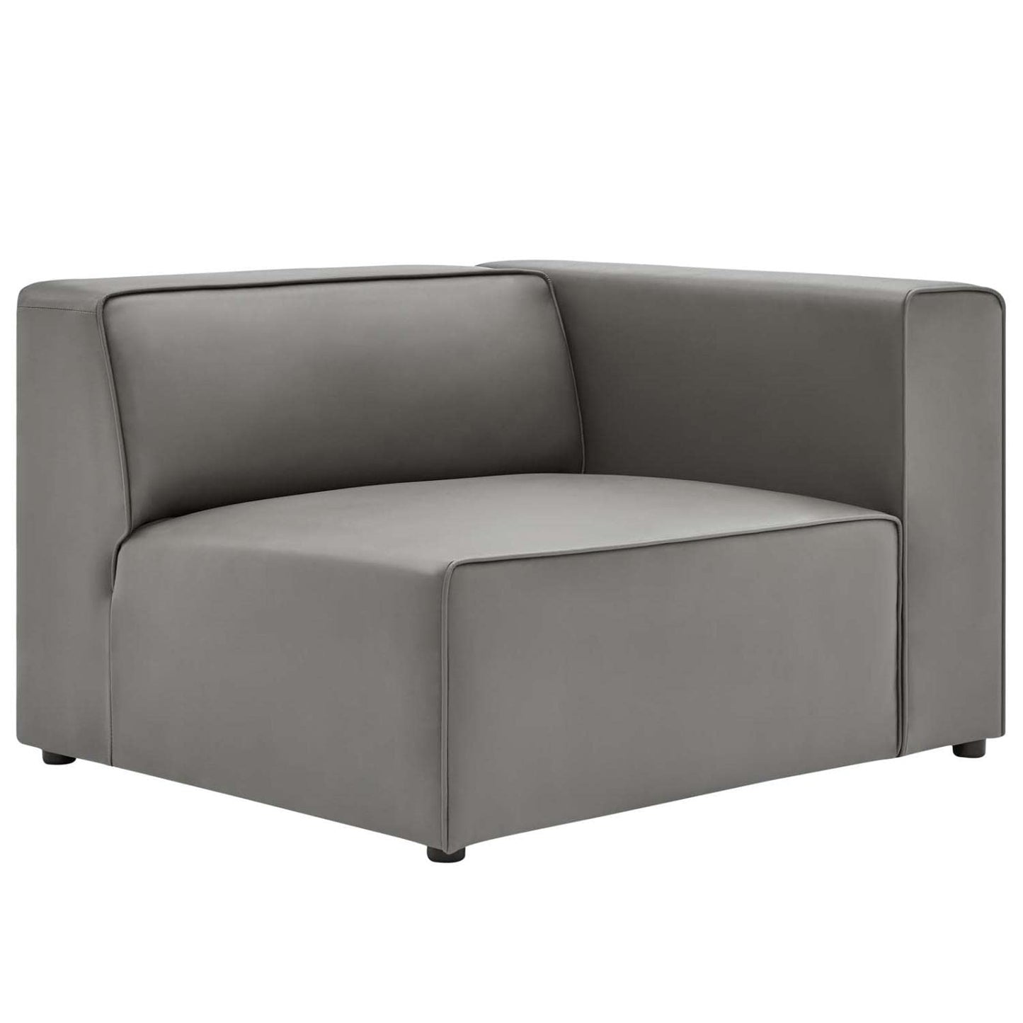 sofas | CasaFoyer Mingle Vegan Leather Right-Arm Chair | Ultimate Comfort & Style | Spacious Seating | Dense Foam Padding | Adjustable | Vegan Leather Upholstery | Modular Sectional Sofa | Gray | casafoyer.myshopify.com