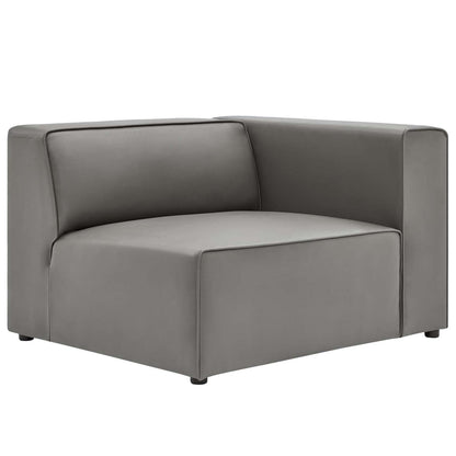 sofas | CasaFoyer Mingle Vegan Leather Right-Arm Chair | Ultimate Comfort & Style | Spacious Seating | Dense Foam Padding | Adjustable | Vegan Leather Upholstery | Modular Sectional Sofa | Gray | casafoyer.myshopify.com