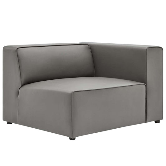 sofas | CasaFoyer Mingle Vegan Leather Right-Arm Chair | Ultimate Comfort & Style | Spacious Seating | Dense Foam Padding | Adjustable | Vegan Leather Upholstery | Modular Sectional Sofa | Gray | casafoyer.myshopify.com