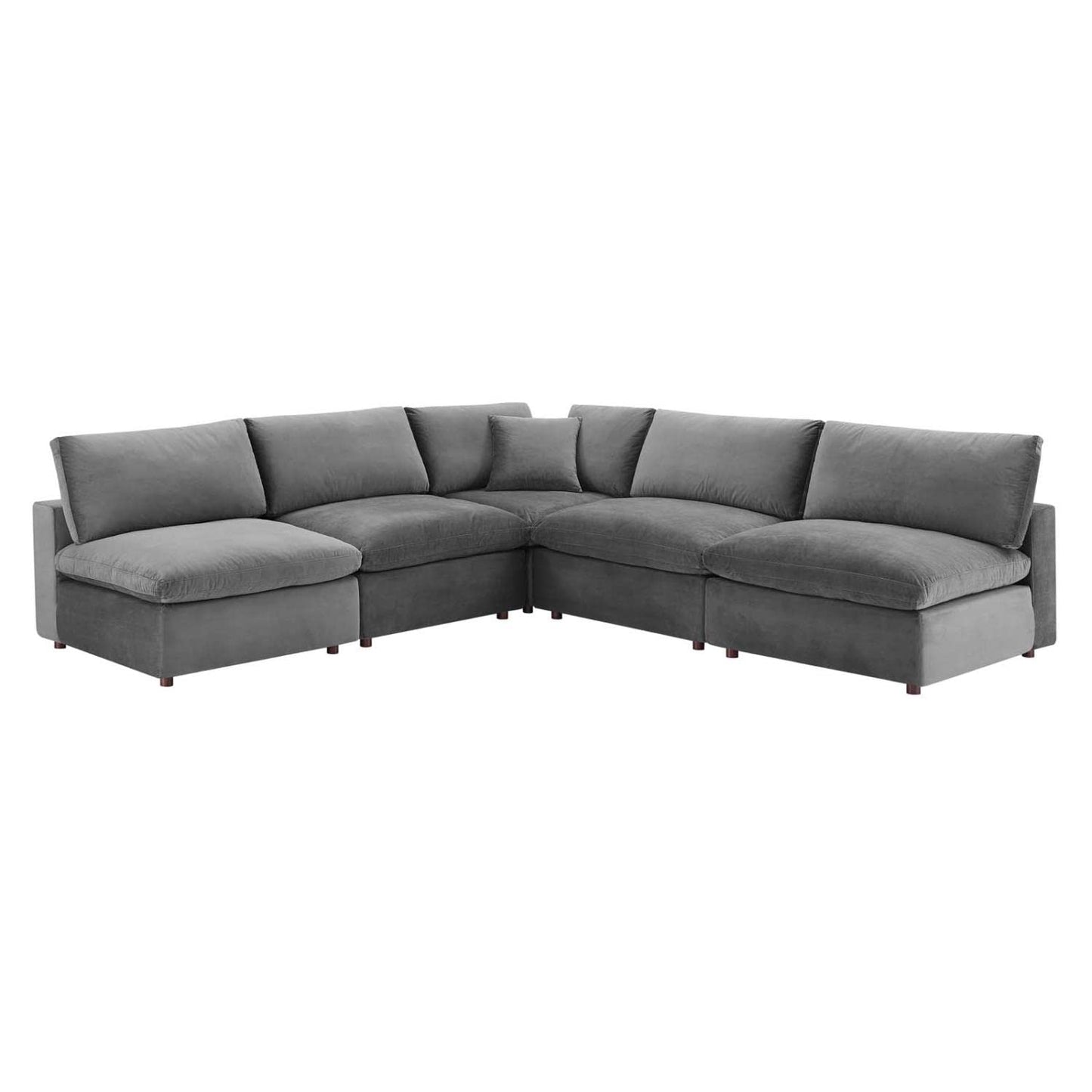 kitchen and dining room sets | CasaFoyer Commix Sectional Sofa | Plush Comfort | Clean-lined Design | Stain-Resistant Velvet | Solid Wood Construction | Duck Down Cushions | 5-Piece Set | casafoyer.myshopify.com