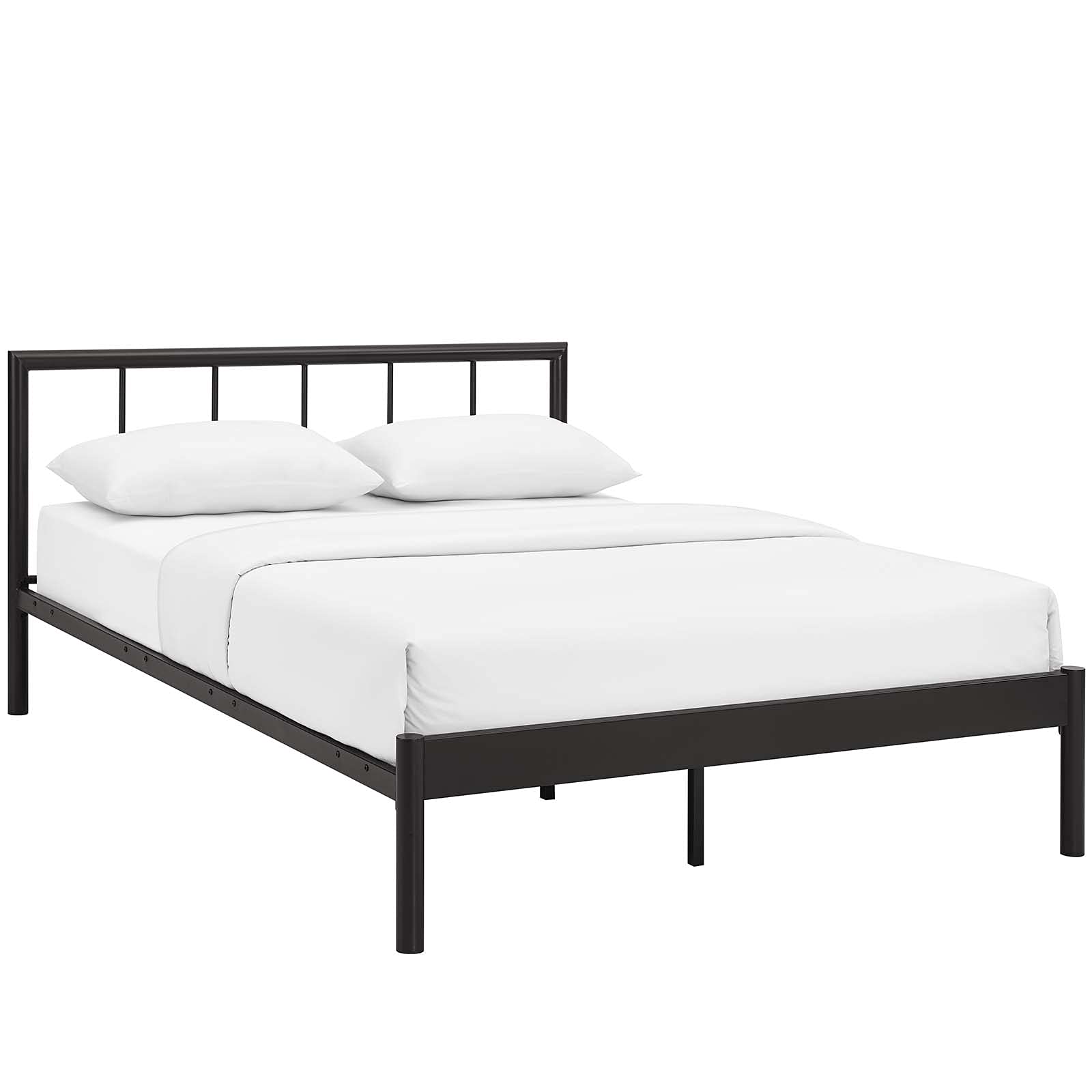 Bed | CasaFoyer Gwen Full Platform Bed | Modern Design | No Box Spring Needed | Supports Memory Foam, Spring, Latex, Hybrid Mattresses | Sturdy Reinforced Center Beam | Non-Marking Foot Caps | 1323 lb Weight Capacity | casafoyer.myshopify.com