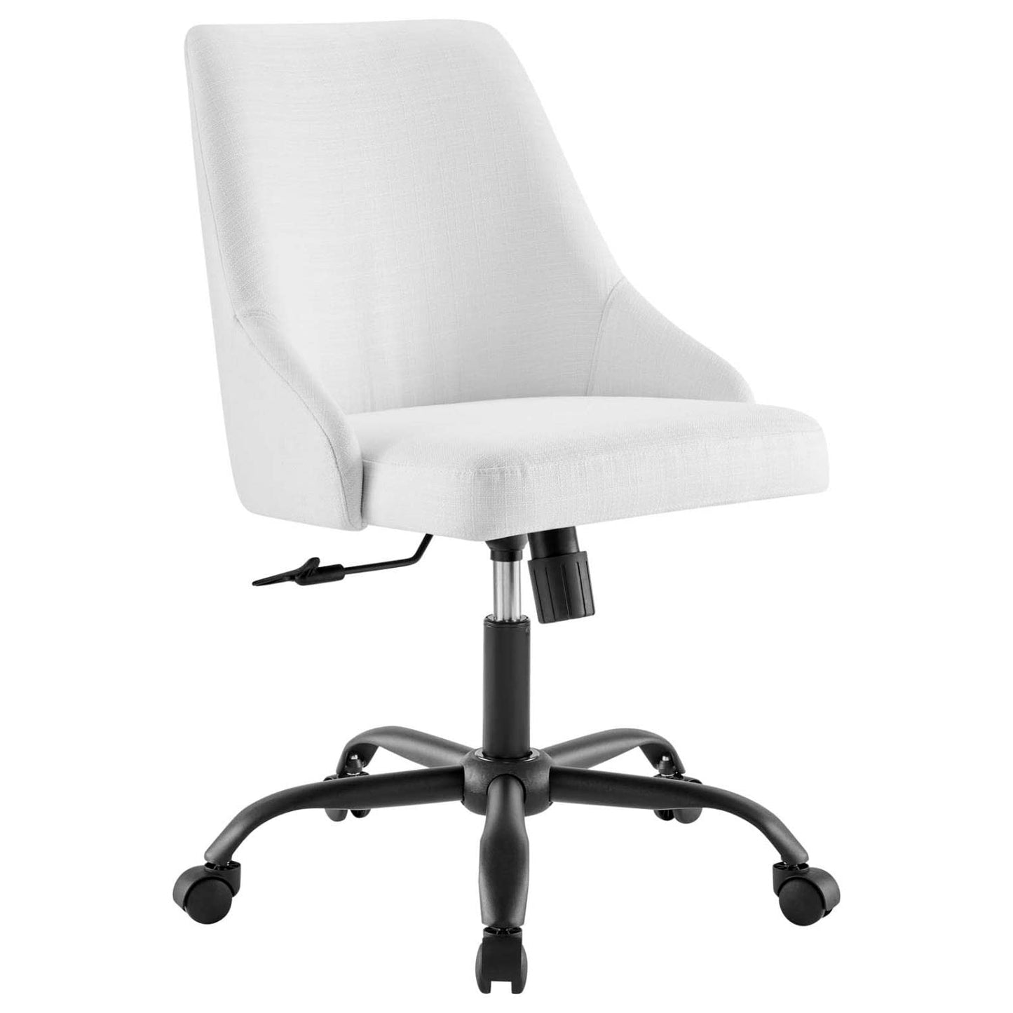 home office desk chairs | CasaFoyer Designate Upholstered Office Chair | Sleek Design | Comfortable Seating | Adjustable Height | 360-degree Swivel | Black White | casafoyer.myshopify.com