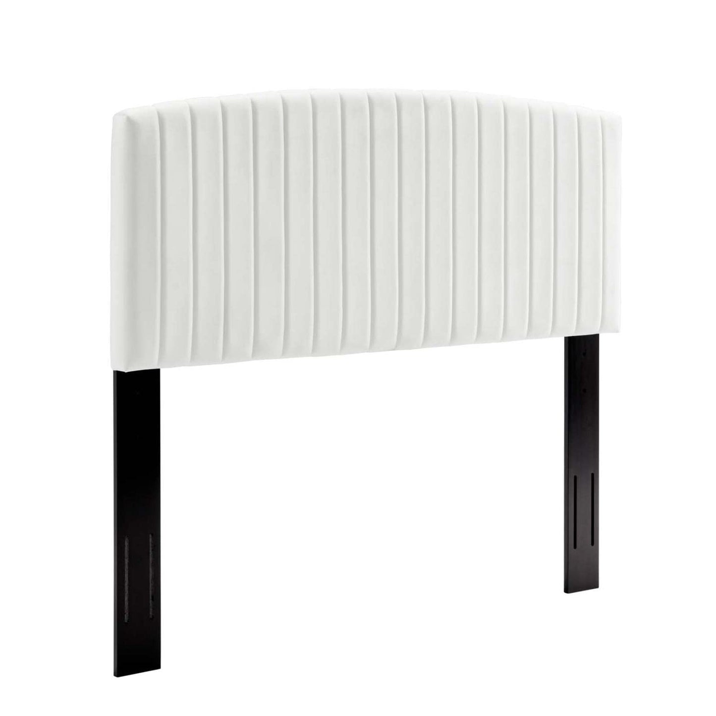 Bed | CasaFoyer Rebecca Twin Channel Tufted Performance Velvet Upholstered Headboard | Elegant White Design | Durable Solid Wood Construction | Stain-Resistant Velvet Upholstery | Ultimate Comfort with Dense Foam Padding | casafoyer.myshopify.com