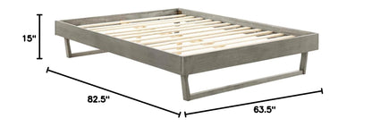 bed frames | CasaFoyer Billie Queen Platform Bed Frame | Modern Style | Interchangeable Headboards | Durable Wood Construction | No Box Spring Needed | Gray | casafoyer.myshopify.com