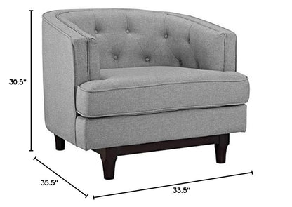 home office desk chairs | CasaFoyer Coast Armchair Set of 2 | Elegant Deep Button Tufting | Polyester Upholstery | Walnut Stained Wood Legs | Removable Seat Covers | Comfortable & Durable | casafoyer.myshopify.com