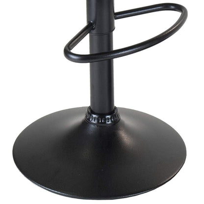 STOOL_SEATING | CasaFoyer  Wood Obsidian Adjustable Swivel Stools | Set of 2 | Black PVC Seat | Metal Base | Height Adjustable | 360-Degree Swivel | Backless Design | Easy Assembly | Durable Construction | 15.1 W x 15.1 D x 33.35 H | 25.65 lbs | casafoyer.myshopify.com