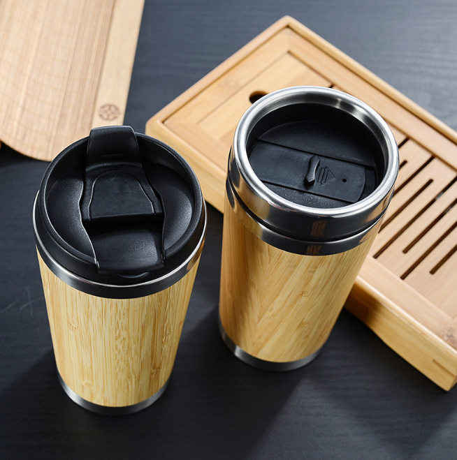 Tumbler | CasaFoyer Bamboo insulated  Coffee Cup | casafoyer.myshopify.com