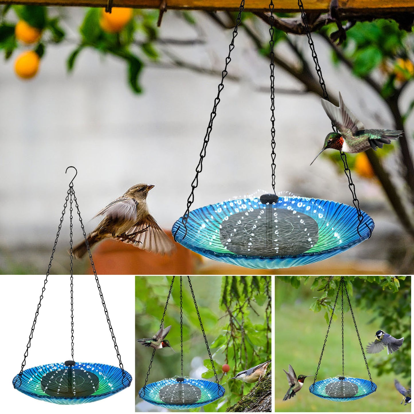 Pet Feeders | CasaFoyer Outdoor Garden Fountain Hanging Bird Feeder | casafoyer.myshopify.com