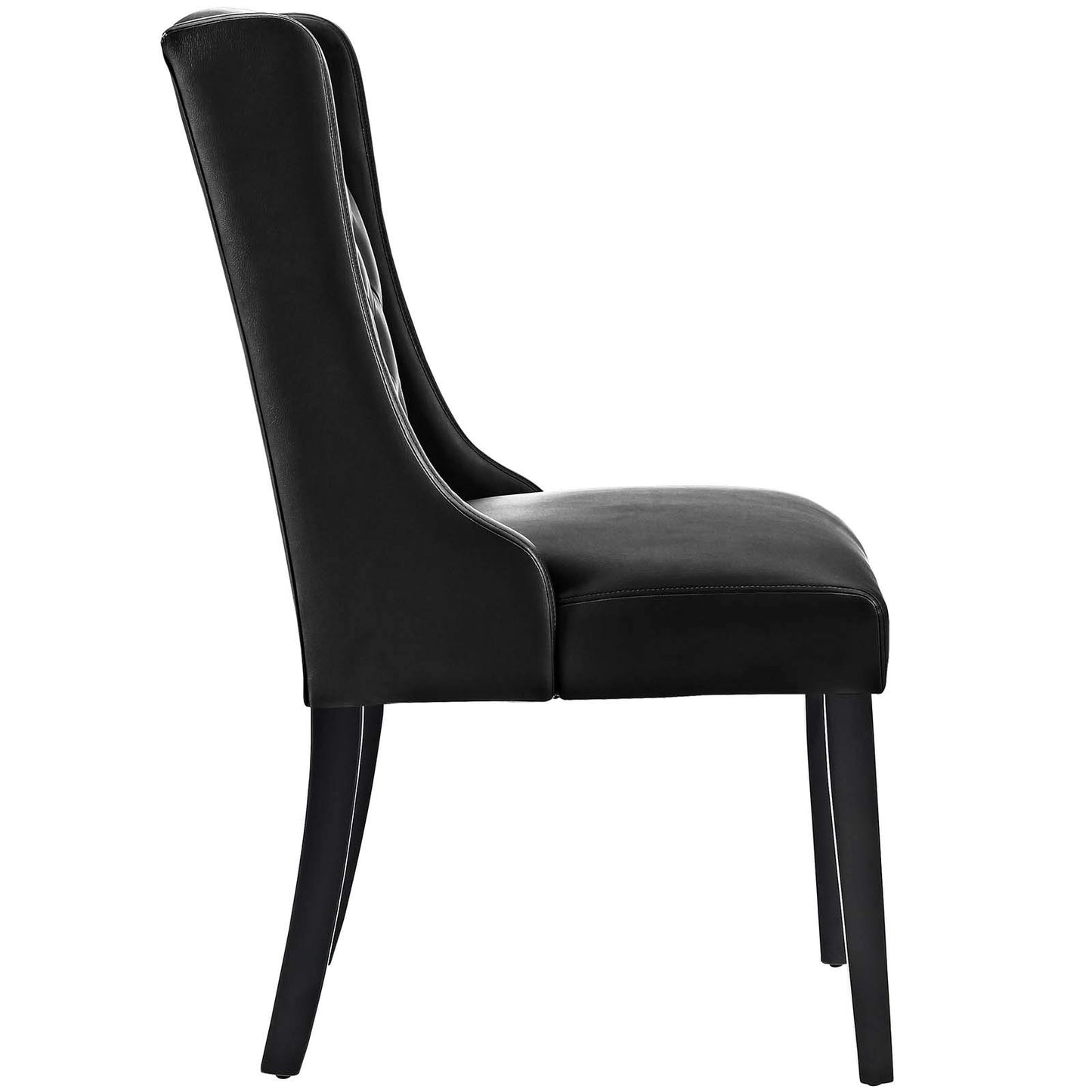 home office desk chairs | CasaFoyer Baronet Luxury Button Tufted Dining Chair | Elegant Vinyl Upholstery | Solid Wood Frame | Comfortable Seating | Non-Marking Foot Glides | casafoyer.myshopify.com