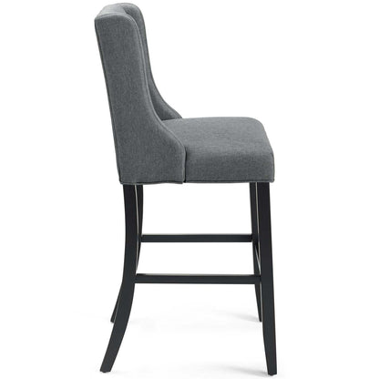 barstools | CasaFoyer Baronet Tufted Button Upholstered Fabric Bar Stool Set | Elegant Gray | Foam Padding | Solid Wood Legs | 500 lb Weight Capacity | casafoyer.myshopify.com