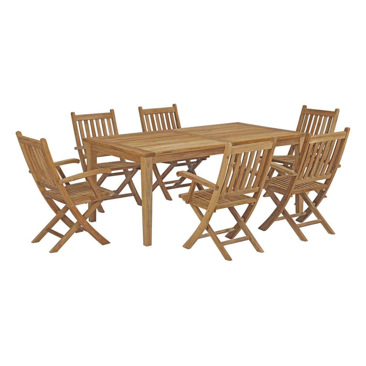 kitchen and dining room sets | CasaFoyer Premium Teak Wood Outdoor Set | Marina Collection | 7 Piece Patio Dining Set | All-Weather Cushions | Sturdy Construction | Timeless Design | Assembly Required | casafoyer.myshopify.com