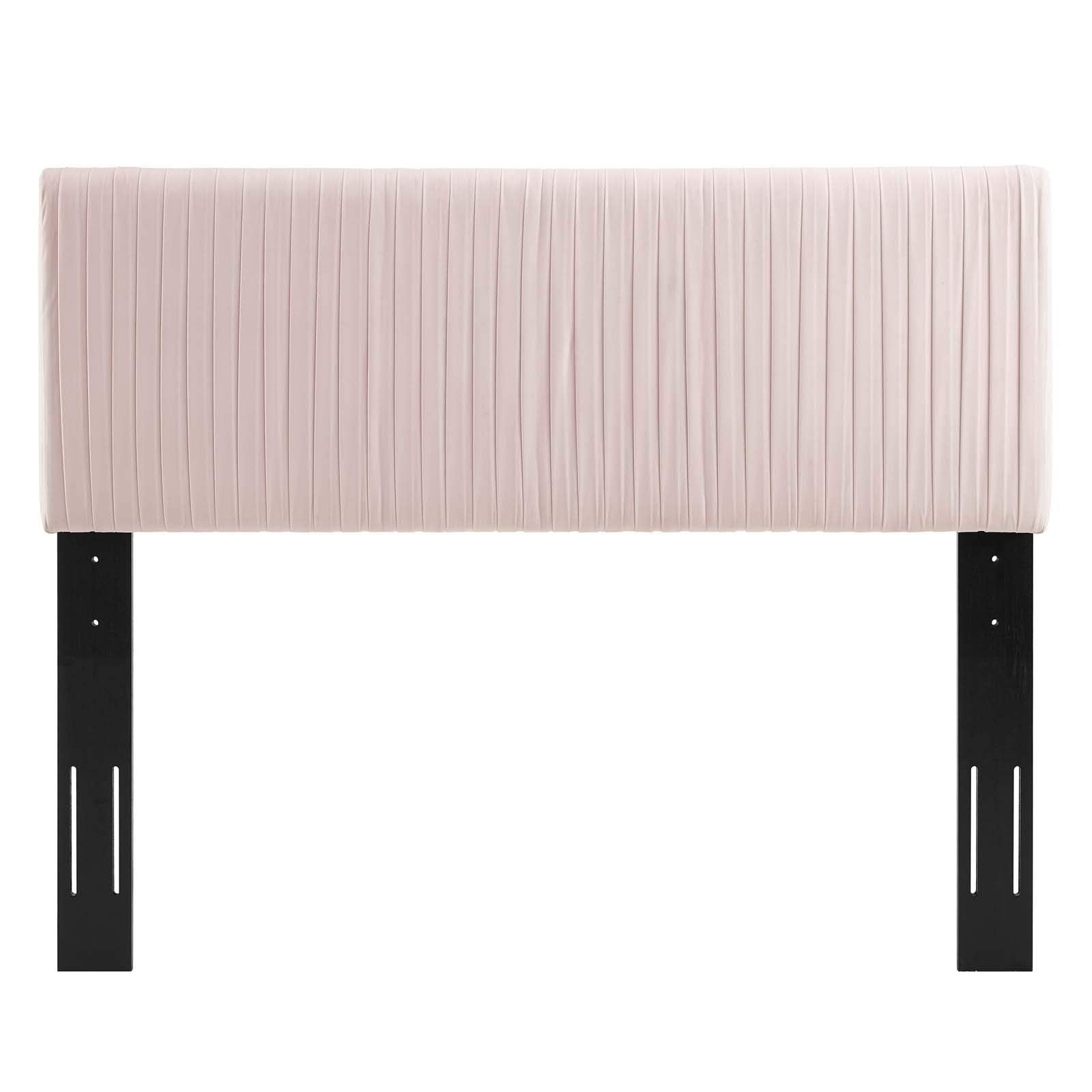 headboards | CasaFoyer Eloise Channel Tufted Performance Velvet Full/Queen Headboard | Vintage Modern Elegance | Art Deco Style | Adjustable Height | Stain-Resistant Upholstery | Pink | casafoyer.myshopify.com