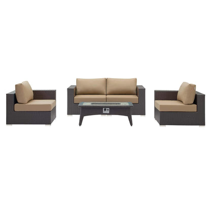 kitchen and dining room sets | CasaFoyer Convene Outdoor Patio Furniture Set | Fire Table | Durable Aluminum Frames | Water & UV-Resistant Cushions | 40,000 BTU Burner | CSA Certified | Perfect for Outdoor Entertaining & Relaxation | casafoyer.myshopify.com